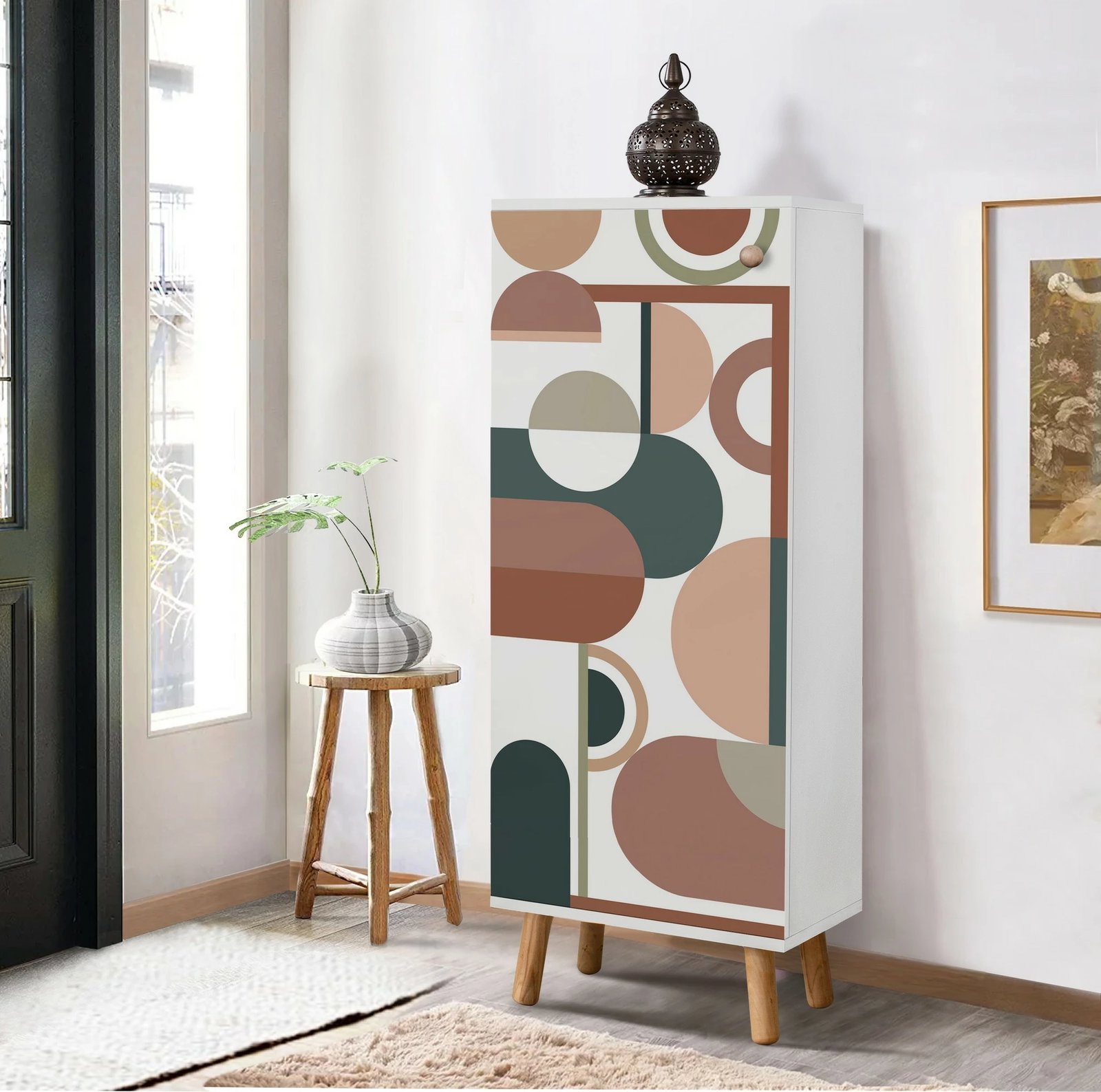 Dollap këpucësh Hanah Home, Vegas - B 942, ngjyrë e bardhë, dizajn modern, 50x135x38cm