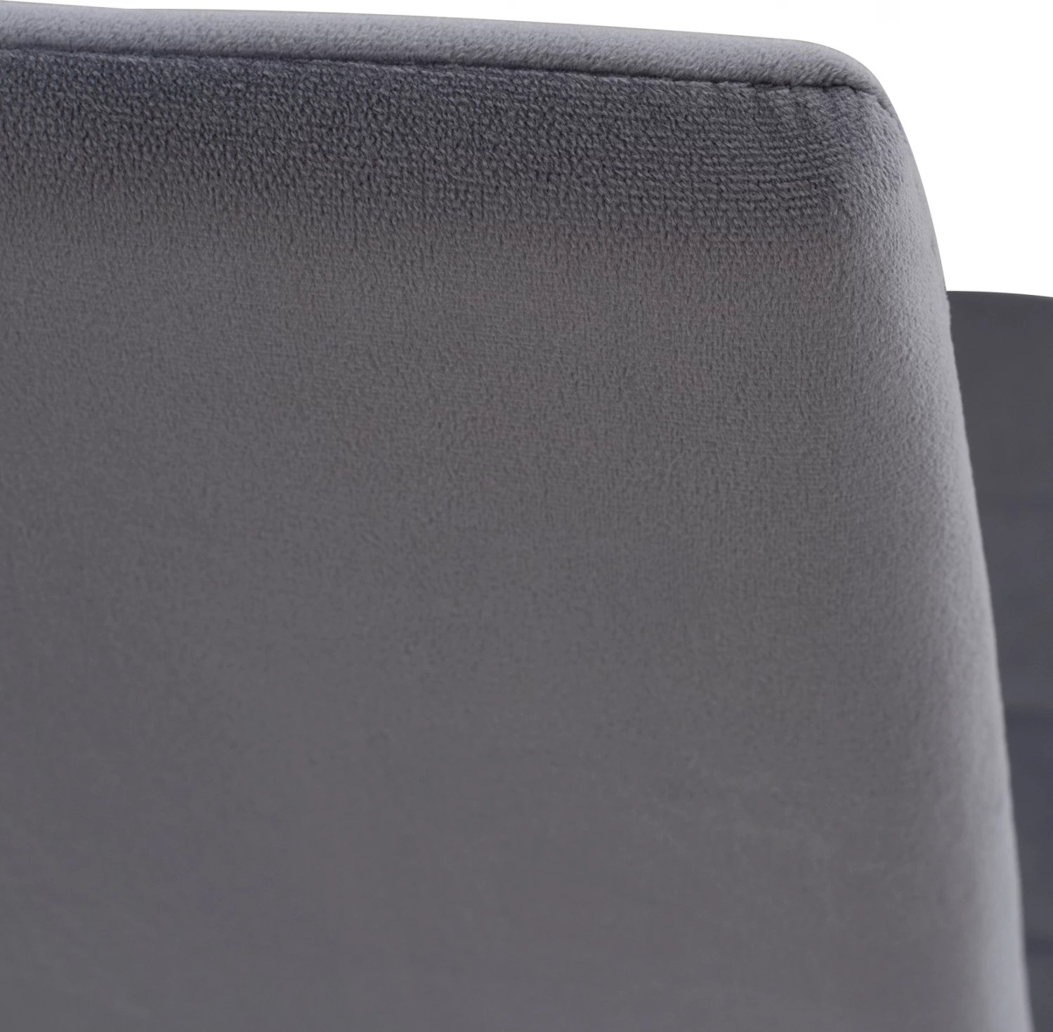 Karrige metalike FH0037.31, kadife gri, me kornizë metalike, set prej 4 copash