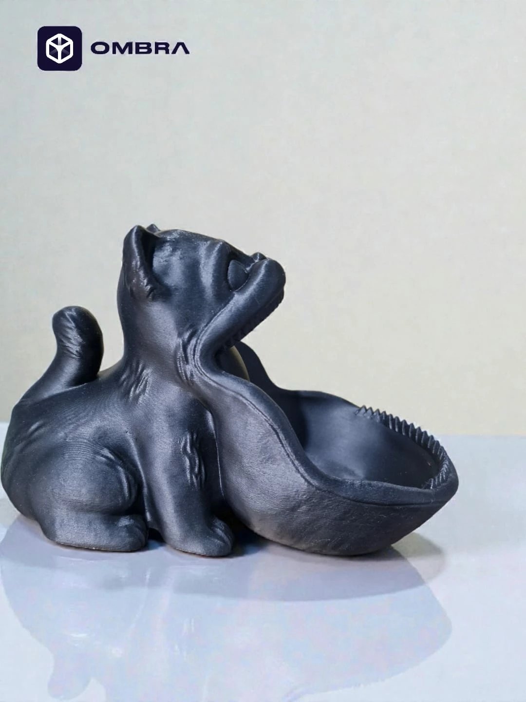 Enë Dekorative "Cat Bowl" - e zezë