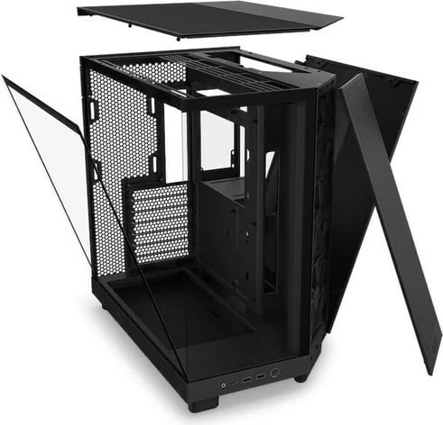 Kasë NZXT H6 Flow Midi Tower me xham të temperuar, e zezë Kasë NZXT H6 Flow Midi Tower me xham të temperuar, e zezë