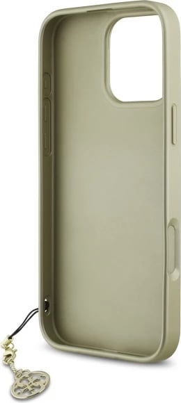 Mbështjellës Guess 4G Charms Collection për iPhone 16 Pro, kafe