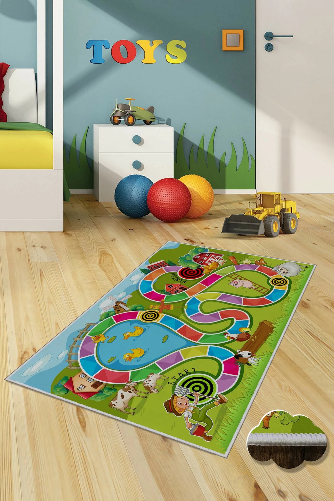 Qilim multikolor për fëmijë, Conceptum Hypnose, WOOKECE099, 160x230cm