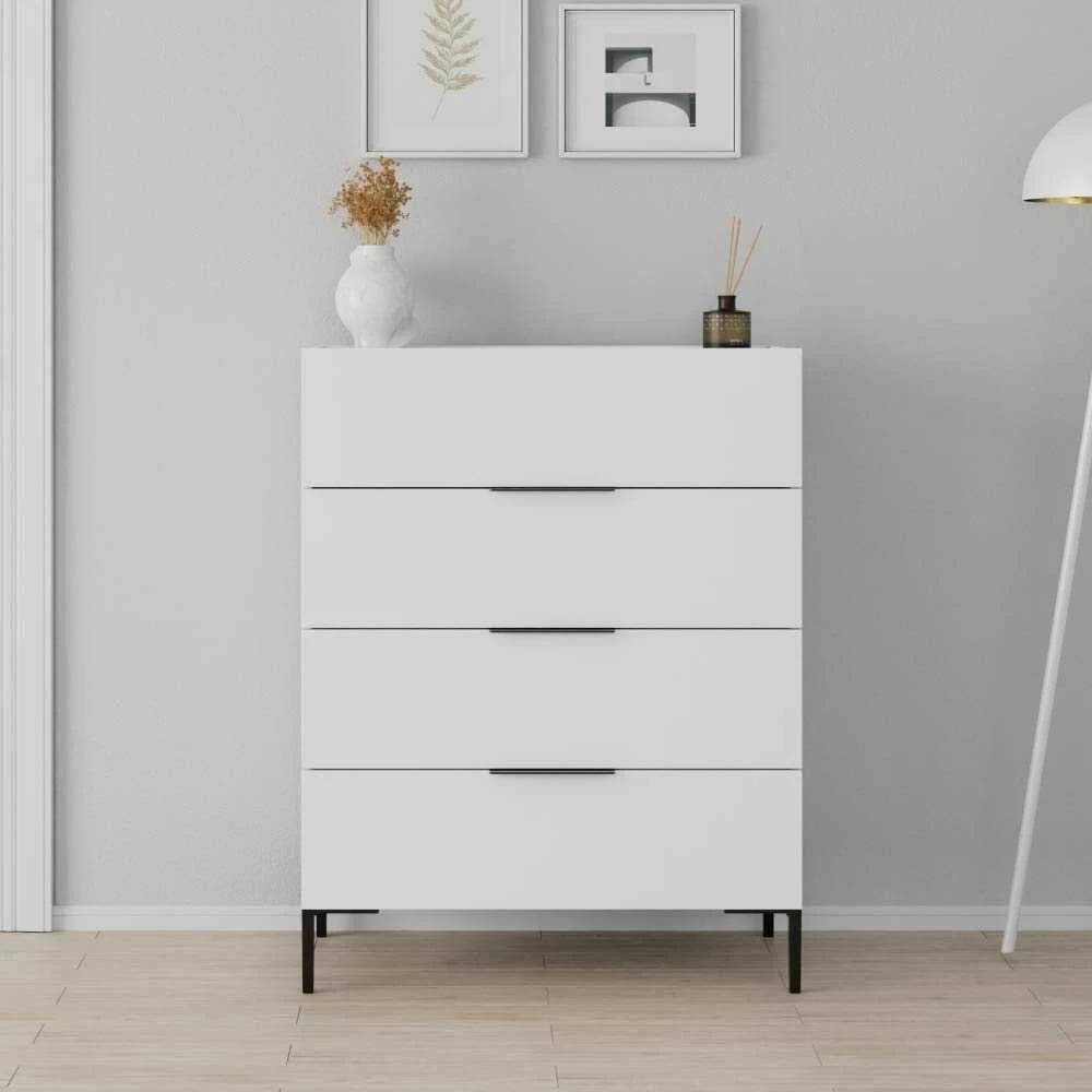 Komodë Hanah Home, Sfn-1740-Dd-1, e bardhë, 80x104x44 cm Komodë Hanah Home, Sfn-1740-Dd-1, e bardhë, 80x104x44 cm