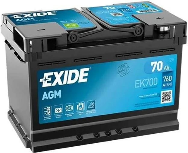 Bateri 12V 70Ah Exide Agm Ek700 Bateri 12V 70Ah Exide Agm Ek700