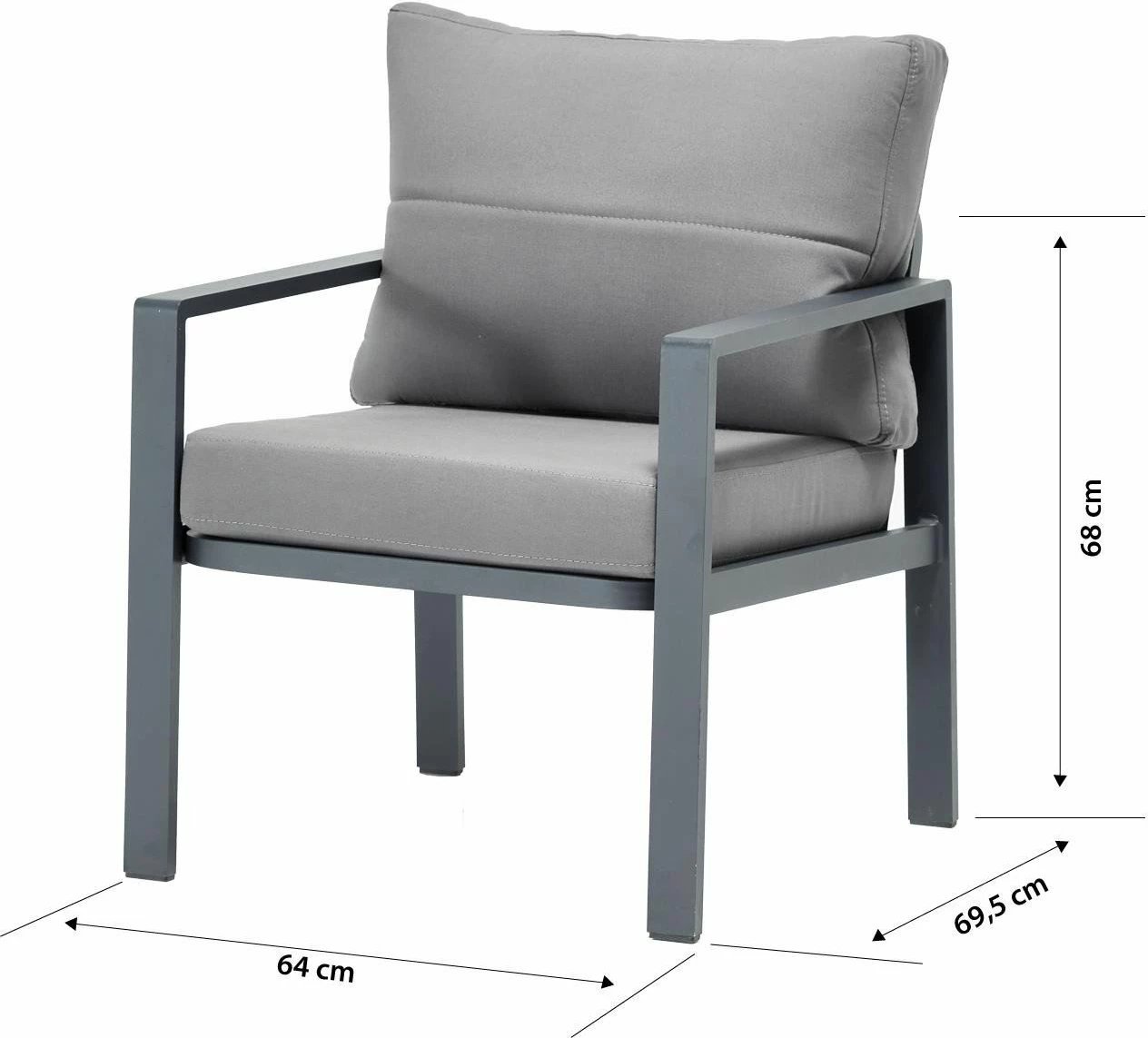 Set lounge për kopsht, Siena, ngjyrë antracit