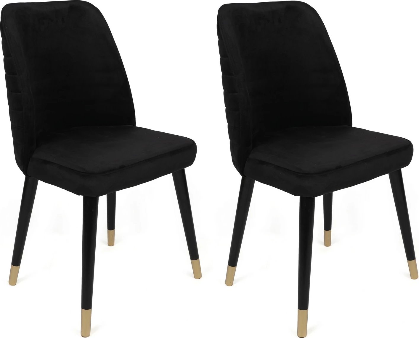 Set karrigash (2 copë), Hanah Home, Hugo-366 V2, ngjyrë e zezë dhe ari