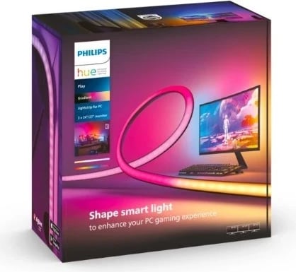 LED tape Philips Hue Play Gradient PC 3x 24-27', e bardhë