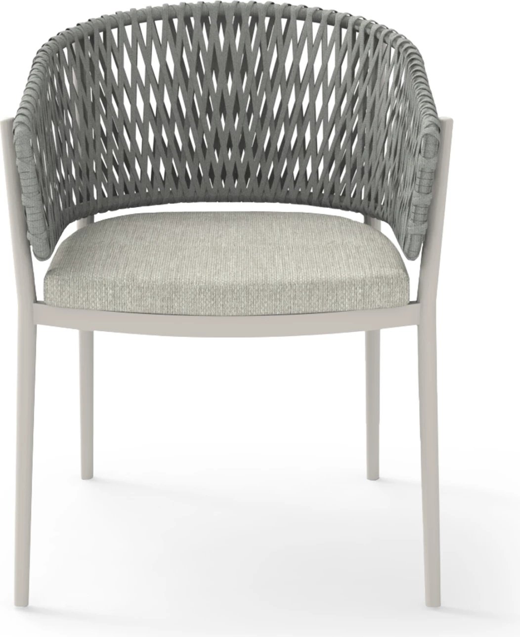 Karrige ngrënieje Camellia, alumin krem i bardhë, litar poliester bezhë, jastëk Olefin, CD6209.02