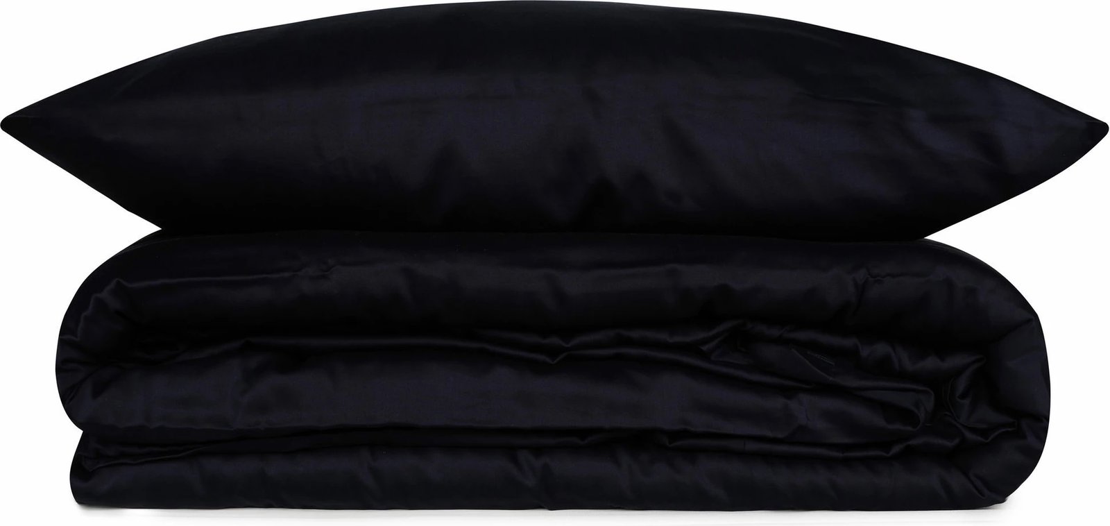 Set mbulesë për jorgan një-personësh, saten, ngjyrë kaltër e errët, L'essentiel