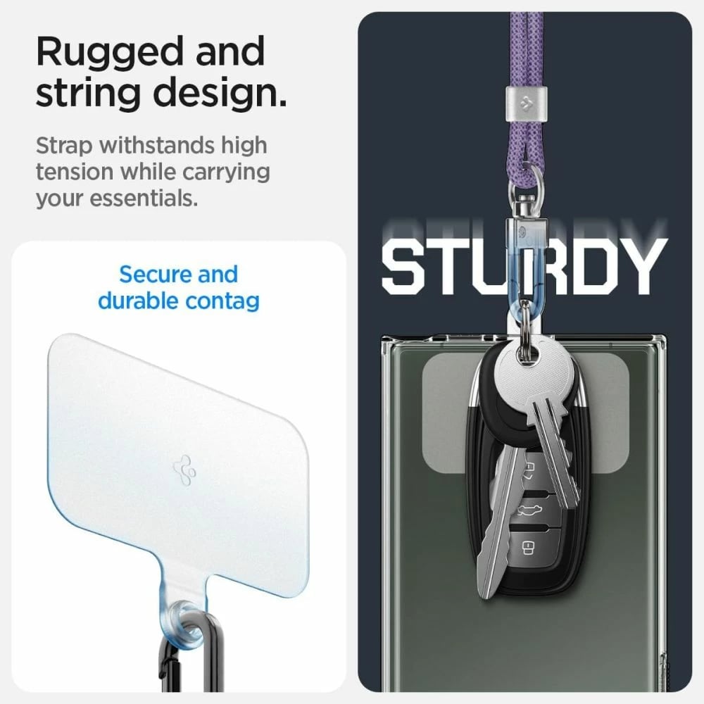 Set litarësh universal Spigen me rrip për trup dhe dorë, vjollcë