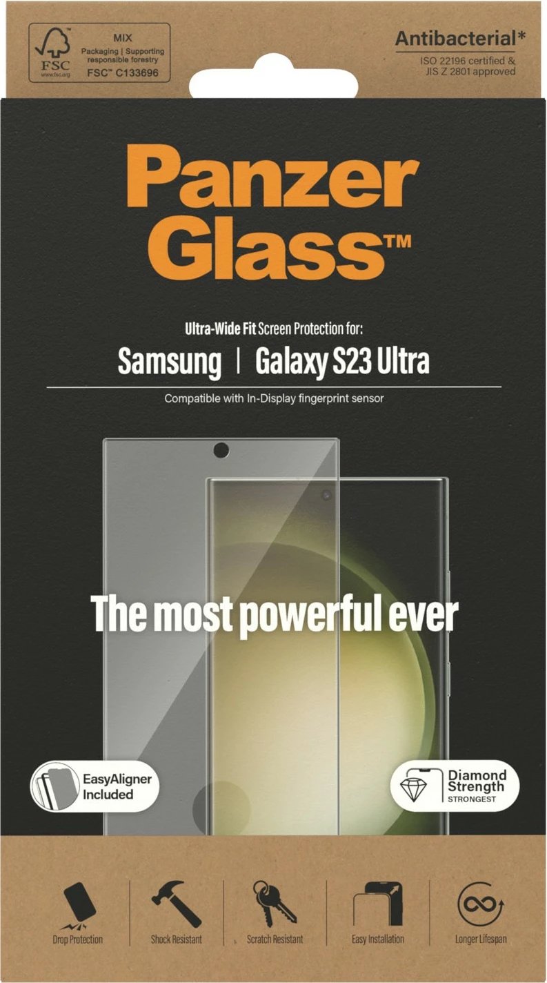 Mbrojtës ekrani PanzerGlass për Samsung Galaxy S23, transparent