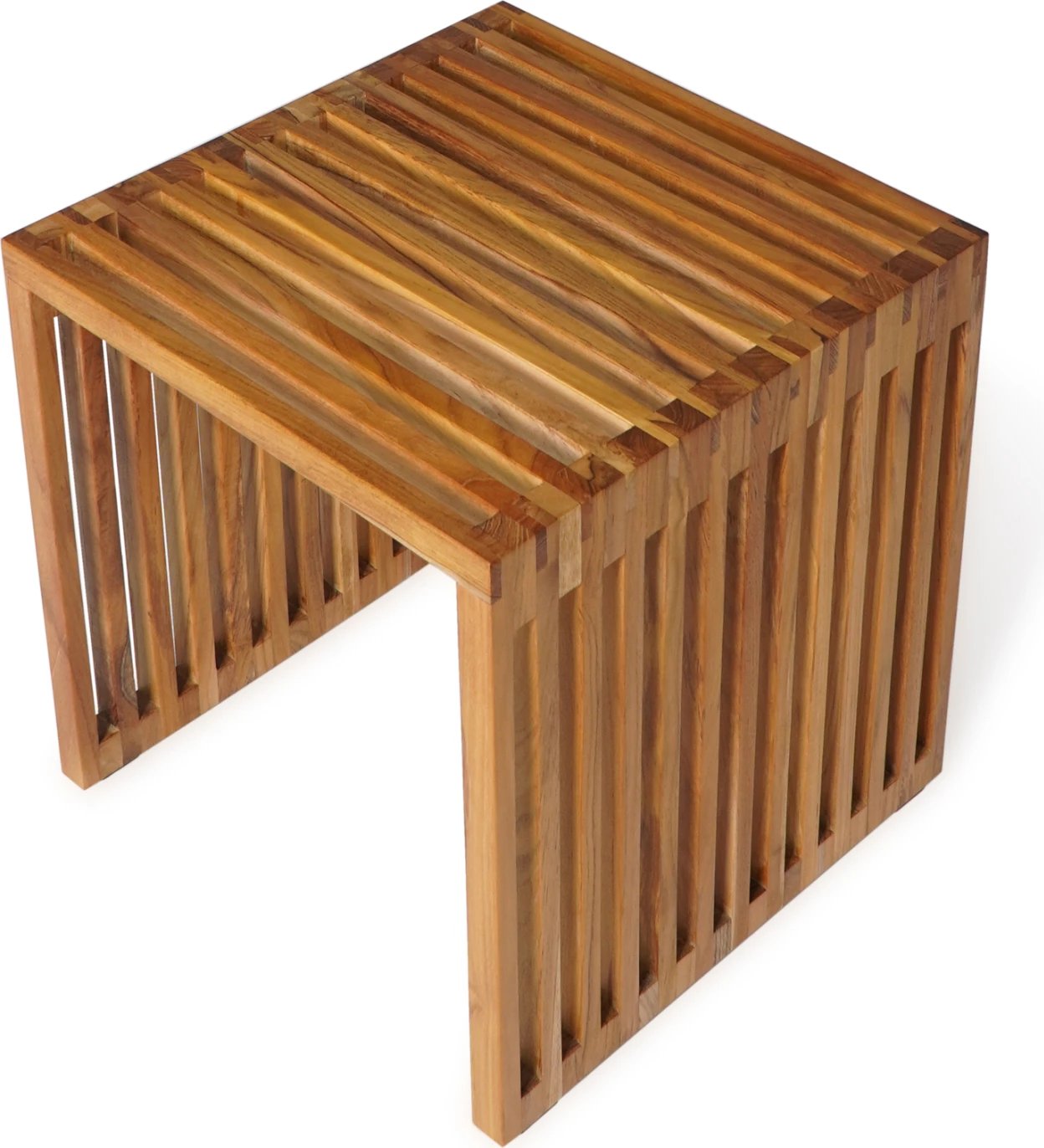 Tavolinë anësore dru teak ngjyrë natyrale 1-copë FH9483 40x40,5x40,5H cm