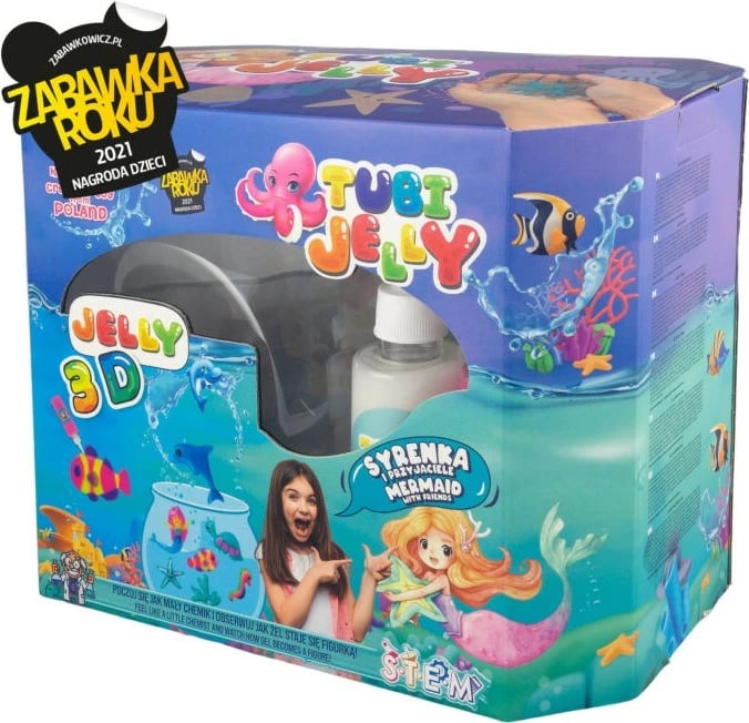 Set kreativ TUBAN Tubi Jelly TU3333, 8 ngjyra xheli, akuarium i madh, shumëngjyrësh