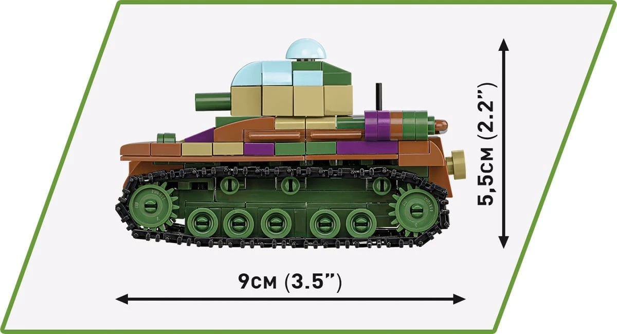 Set lodrash ndërtimi Cobi Klocki 2740 Renault R35, Valentine IX, Panzer I, 595 pjesë