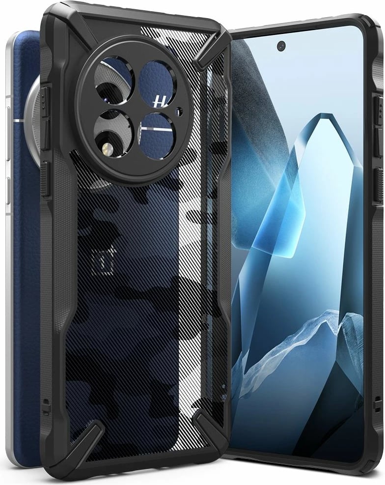 Mbështjellës Ringke Fusion X për OnePlus 13, Black Camo