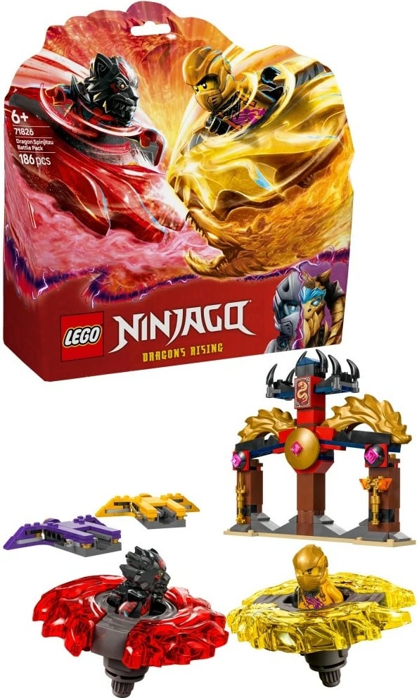 Set ndërtimi LEGO Ninjago Dragon Spinjitzu 71826, 186 pjesë, për fëmijë