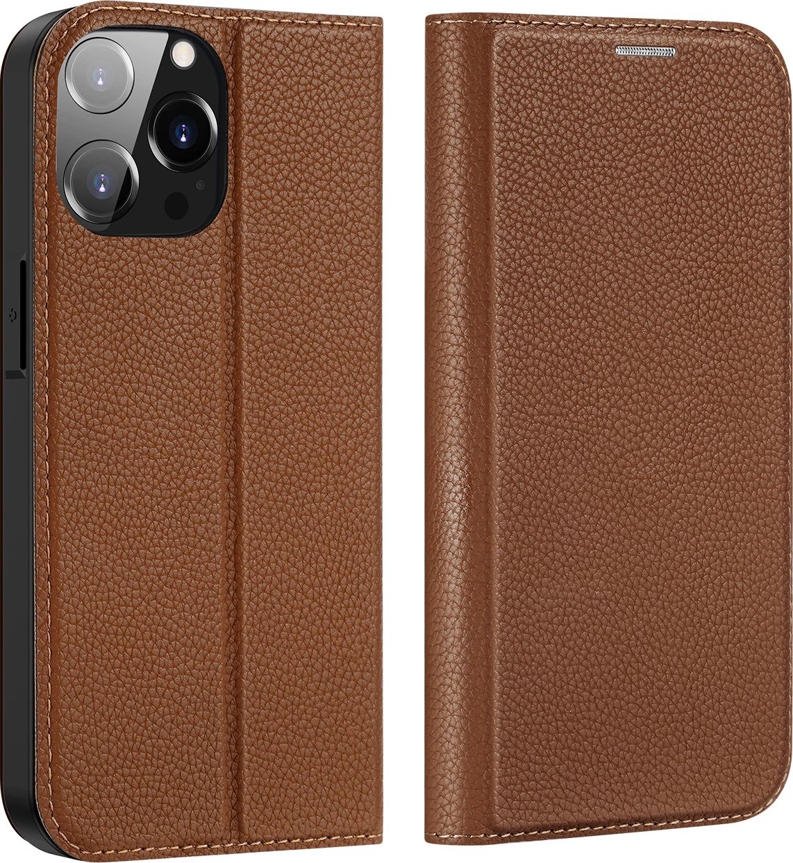 Mbështjellës Dux Ducis Skin X2 për iPhone 14 Pro Max, me kapak magnetik, kafe Mbështjellës Dux Ducis Skin X2 për iPhone 14 Pro Max, me kapak magnetik, kafe