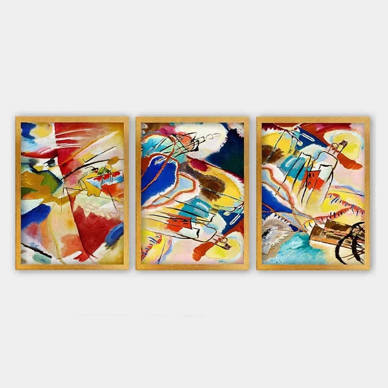 Pikturë dekorative me kornizë (3 copë), Wallity, 3AC_UN3933039 _3545