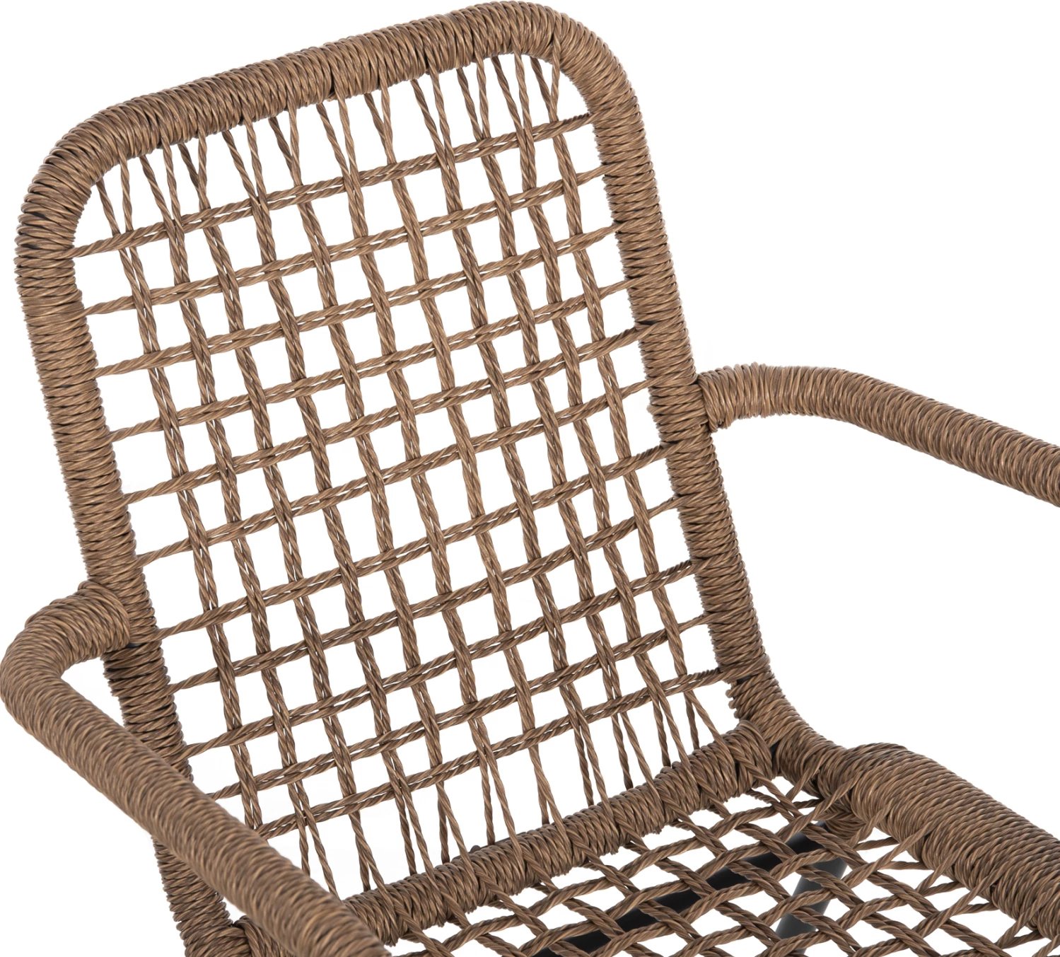 Karrige alumini SPANO, kornizë antracit, ratan sintetik bezhë, 55.5x58x81H cm