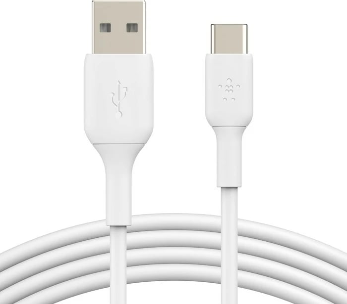 Kabllo Belkin BoostCharge USB A në USB C 1m, e bardhë