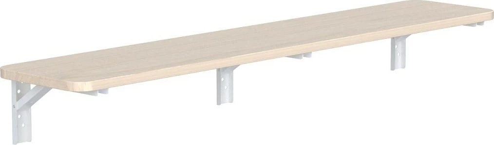 Raft palosës muror, Maclean, MC-129 WD, 100x20 cm, ngarkesë 50 kg, druri/e bardhë