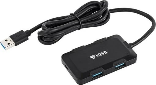 Kasë USB hub YENKEE YHB 4341BK, 4 porta, e zezë Kasë USB hub YENKEE YHB 4341BK, 4 porta, e zezë