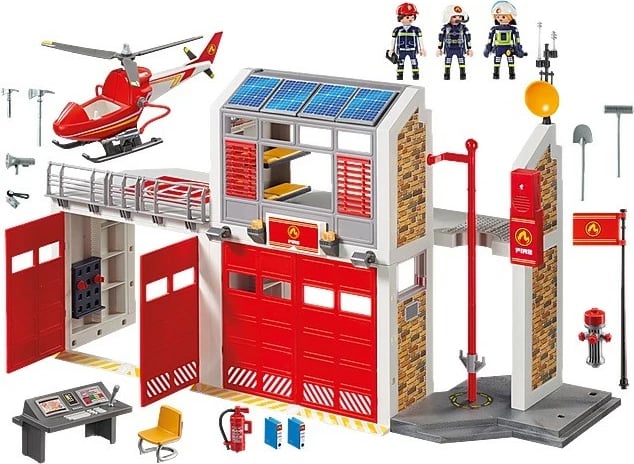 Set lodrash Playmobil City Action 9462, stacion i madh zjarri