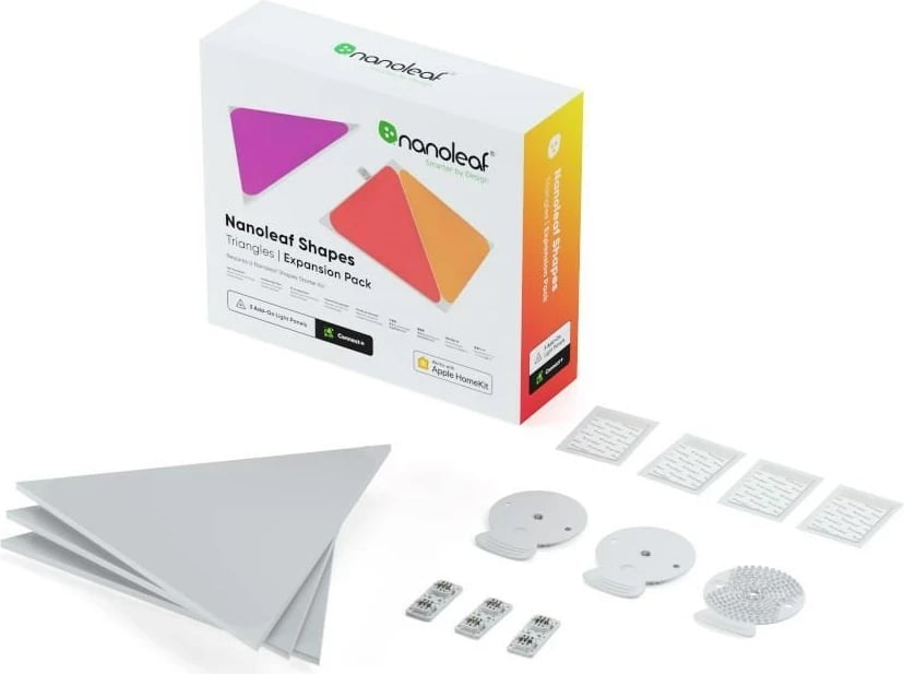 Panele ndriçuese Nanoleaf Shapes Expansion Pack, NL47-0001TW-3PK, multikolor, të bardha, set 3 copë