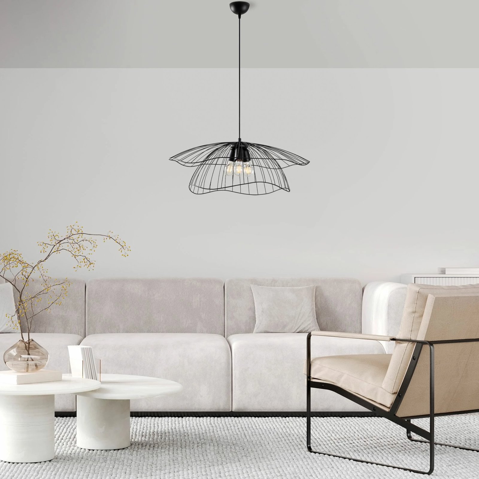 Llambë tavani Opviq, Mantar - 6500 - 3 - XL, e zezë Llambë tavani Opviq, Mantar - 6500 - 3 - XL, e zezë