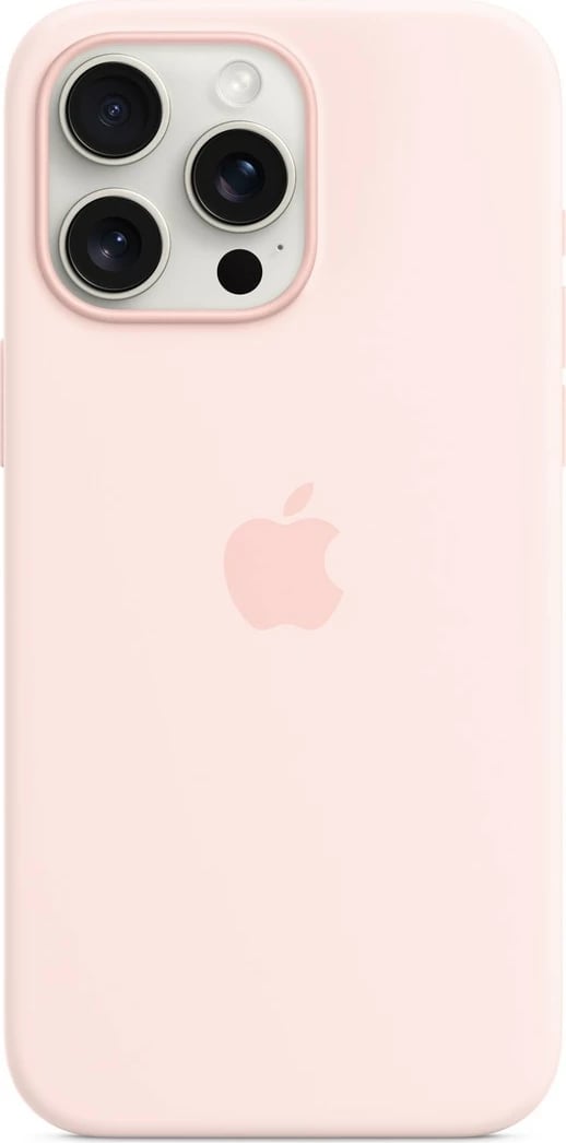 Mbështjellës silikon Apple për iPhone 15 Pro Max, MagSafe, Rozë e çelët