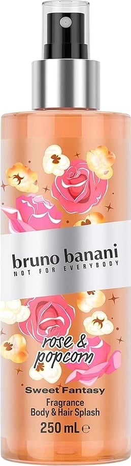 Mist për trup dhe flokë Bruno Banani Sweet Fantasy Rose & Popcorn për femra 250ml