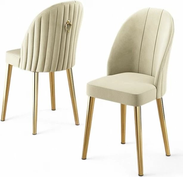 Set karrigesh (6 copë) Hanah Home, Mara, krem dhe ari