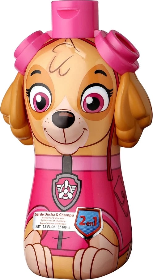Xhel dushi & Shampon për fëmijë Air-Val Paw Patrol Skye 2D, 400ml