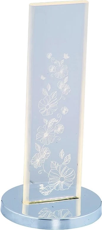Llambë tavoline Opviq, akrilik dhe qelq, ngjyrë gri, 32cm, 5436.A