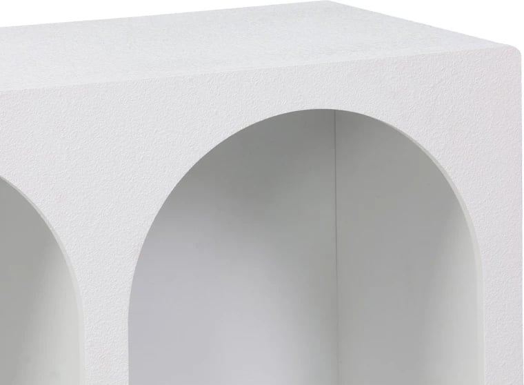 Bufe Emersi me rafte, MDF, ngjyrë e bardhë, 120x35x76cm