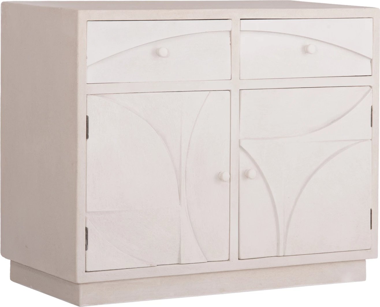 Bufe Santorini FH18046 MDF ngjyrë e bardhë, 2 sirtarë & 2 dyer, 107x38x82.5 cm