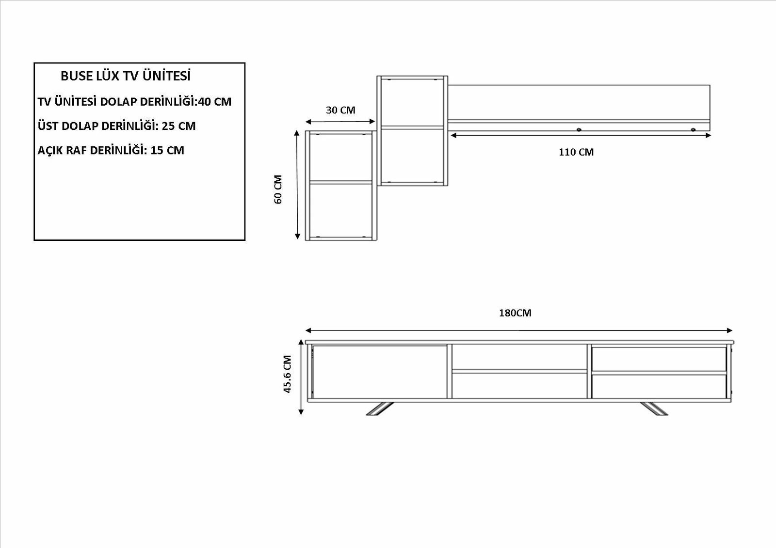 Njësi TV Skye Decor, anthracite dhe lis, RB-046