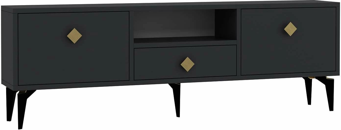 Komodë TV Skye Decor, anthracite, gold, 1304-DROP-1