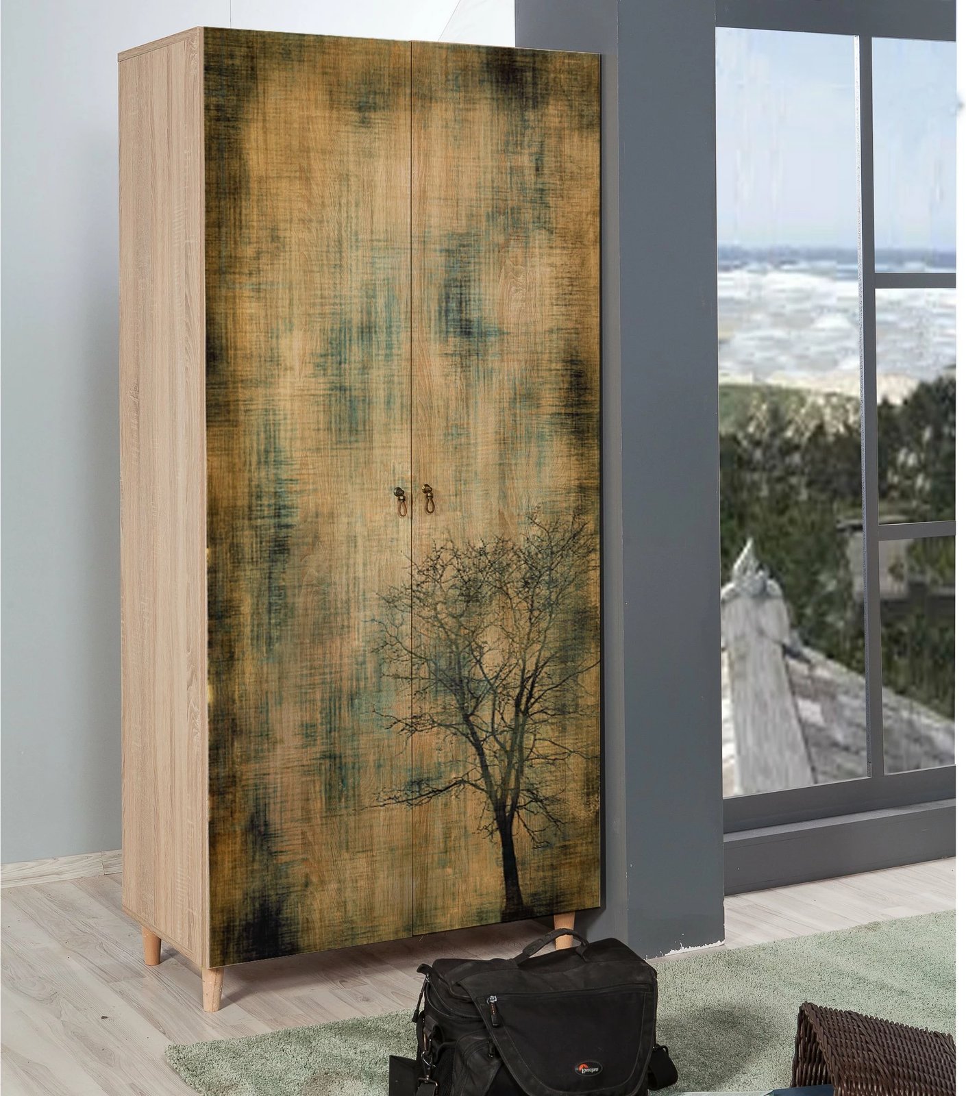 Dollap Hanah Home, Stil - 729, ngjyrë lisi Sonoma