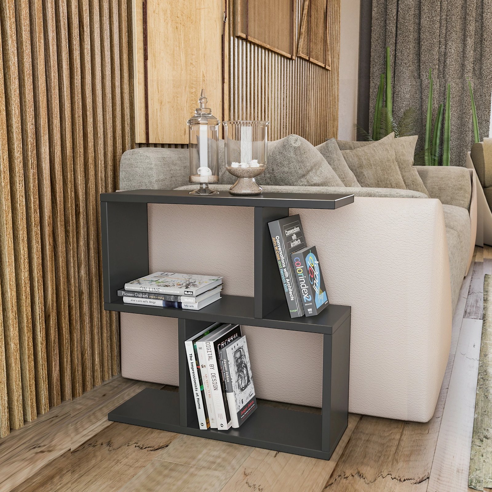 Tavolinë anësore Hanah Home, Life, ngjyrë antracit