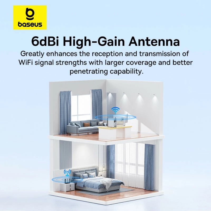 Kartelë rrjeti USB Baseus BS-OH172, 300Mb/s, me antenë të jashtme, e zezë Kartelë rrjeti USB Baseus BS-OH172, 300Mb/s, me antenë të jashtme, e zezë