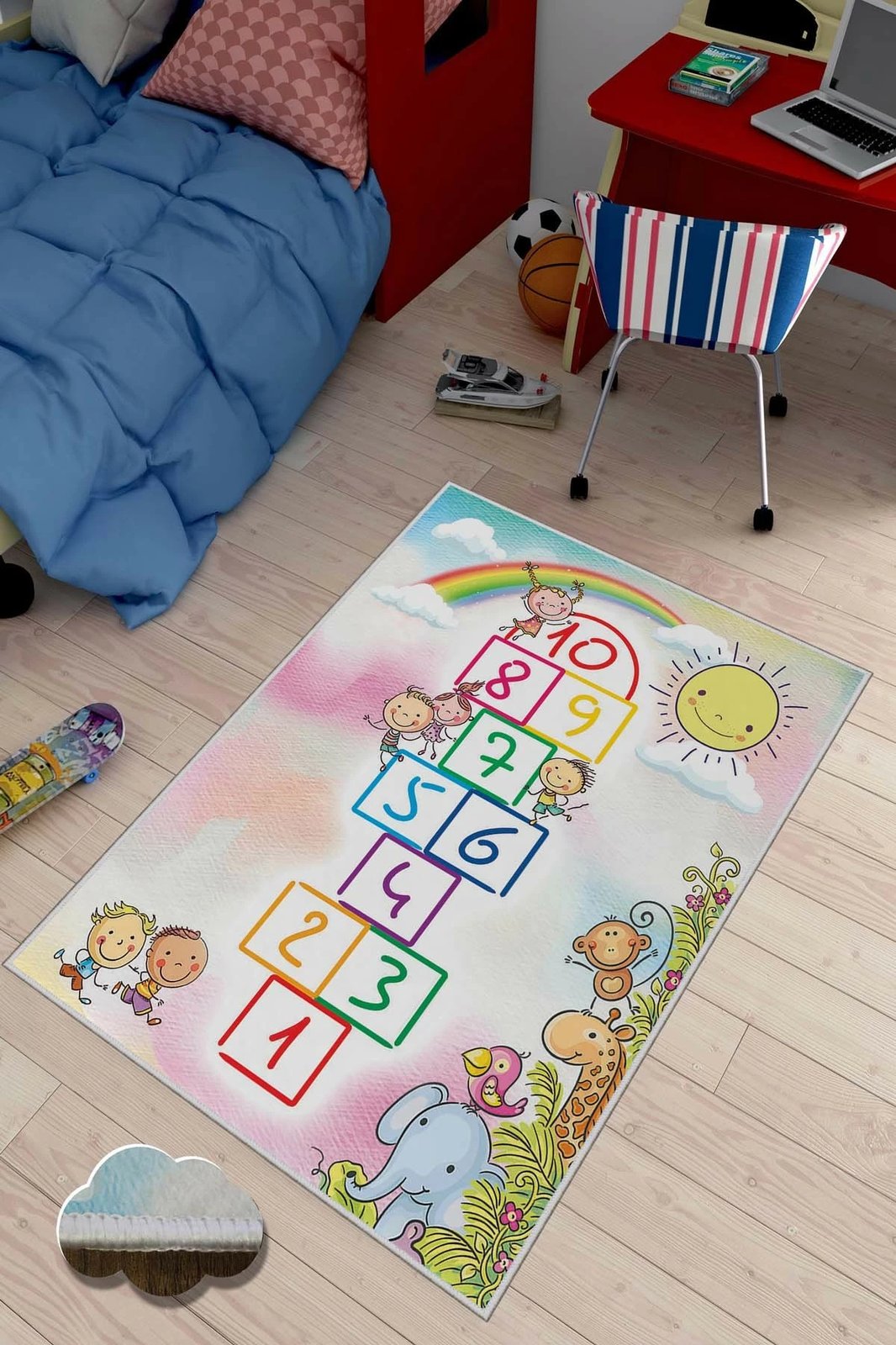 Qilim shumëngjyrësh për fëmijë, 60x100cm, Conceptum Hypnose, HMNT519