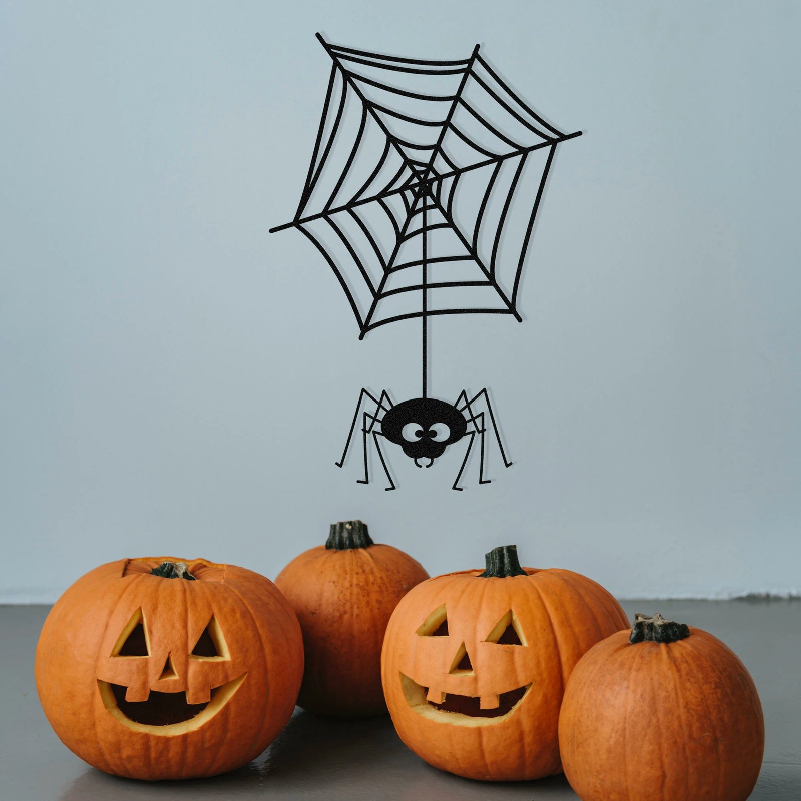 Aksesor muri dekorativ prej metali, Wallity, Halloween 13, ngjyrë e zezë, 36x53cm