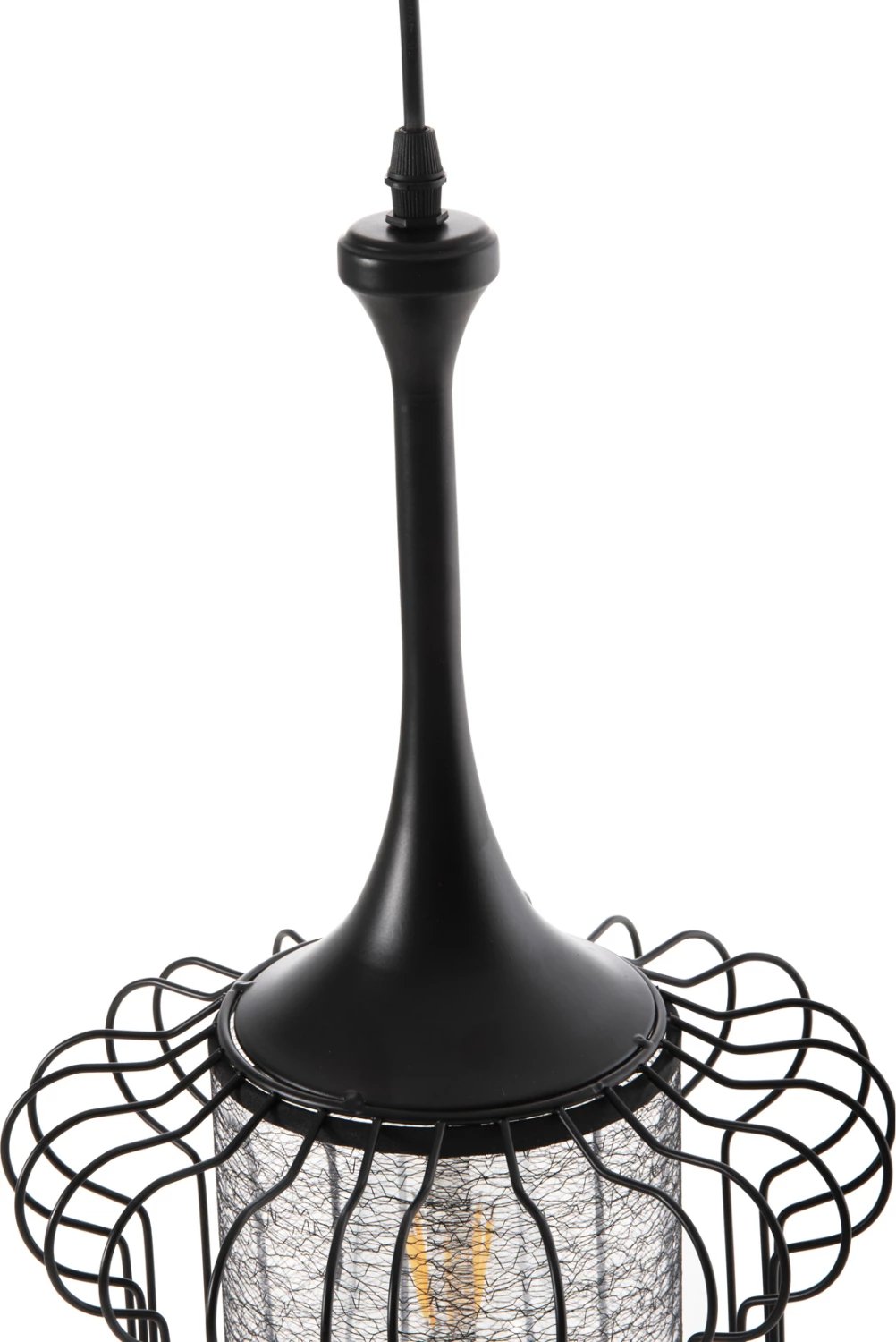 Llampë varëse tavani, FH4087, metal i zi - pëlhurë e bardhë, Φ24x130H cm Llampë varëse tavani, FH4087, metal i zi - pëlhurë e bardhë, Φ24x130H cm