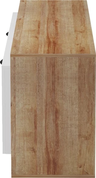 Komodë TV Tobler, ngjyrë e bardhë-lisi, 170x40x53cm