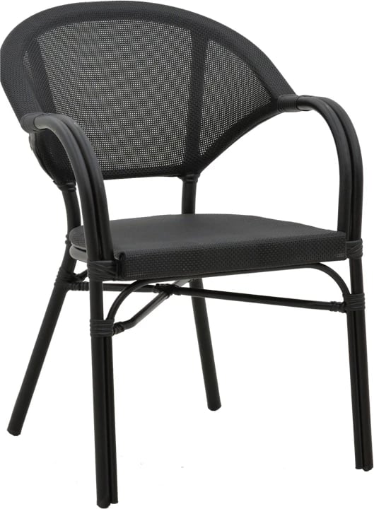 Karrige Elyza alumini i zi-tekstilen i zi 57x62x84cm