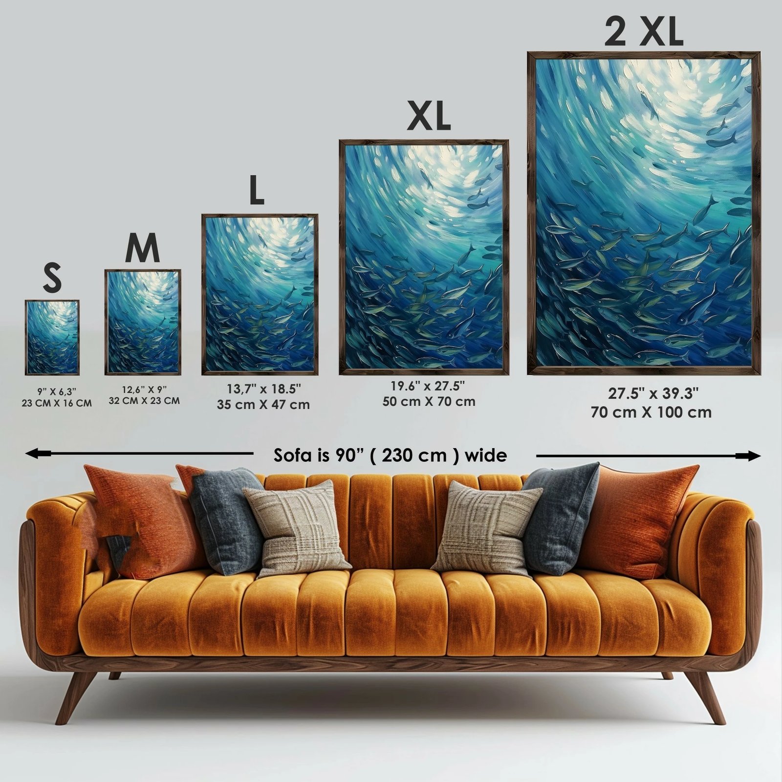 Pikturë dekorative me kornizë MDF, shumëngjyrëshe, Wallity GE248-L