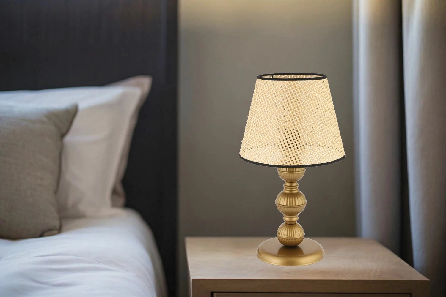 Llambë tavoline Opviq, 301 Hazeran, bezhë, ari