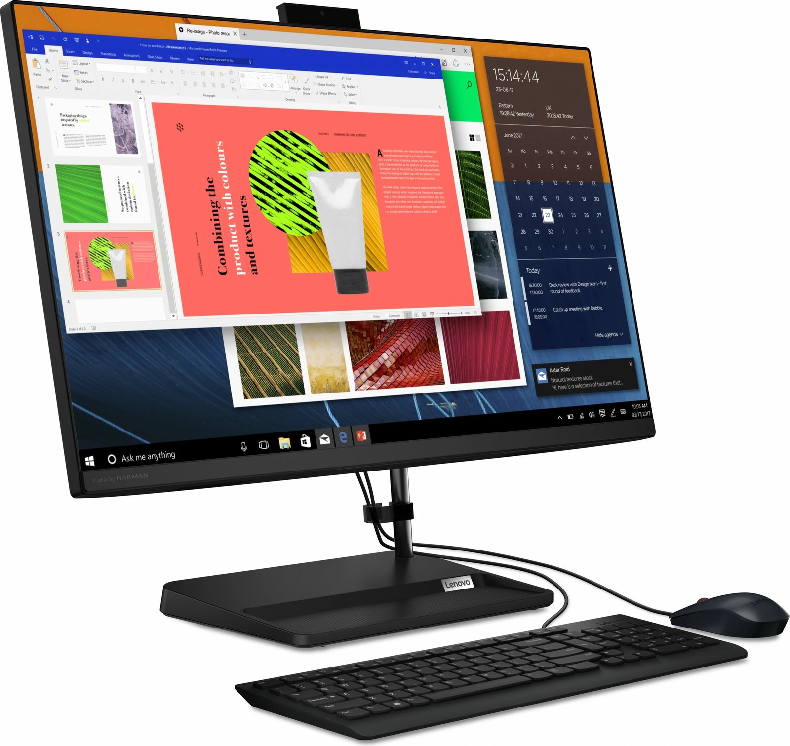 Kompjuter All-in-One Lenovo IdeaCentre AIO 3 27ALC6, Ryzen 7-7730U, 16GB RAM, 1TB SSD, 27 inç, e zezë