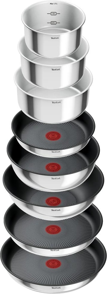Set tenxheresh e tiganësh Tefal Ingenio L897SJ04, 20 pjesë, titanium
